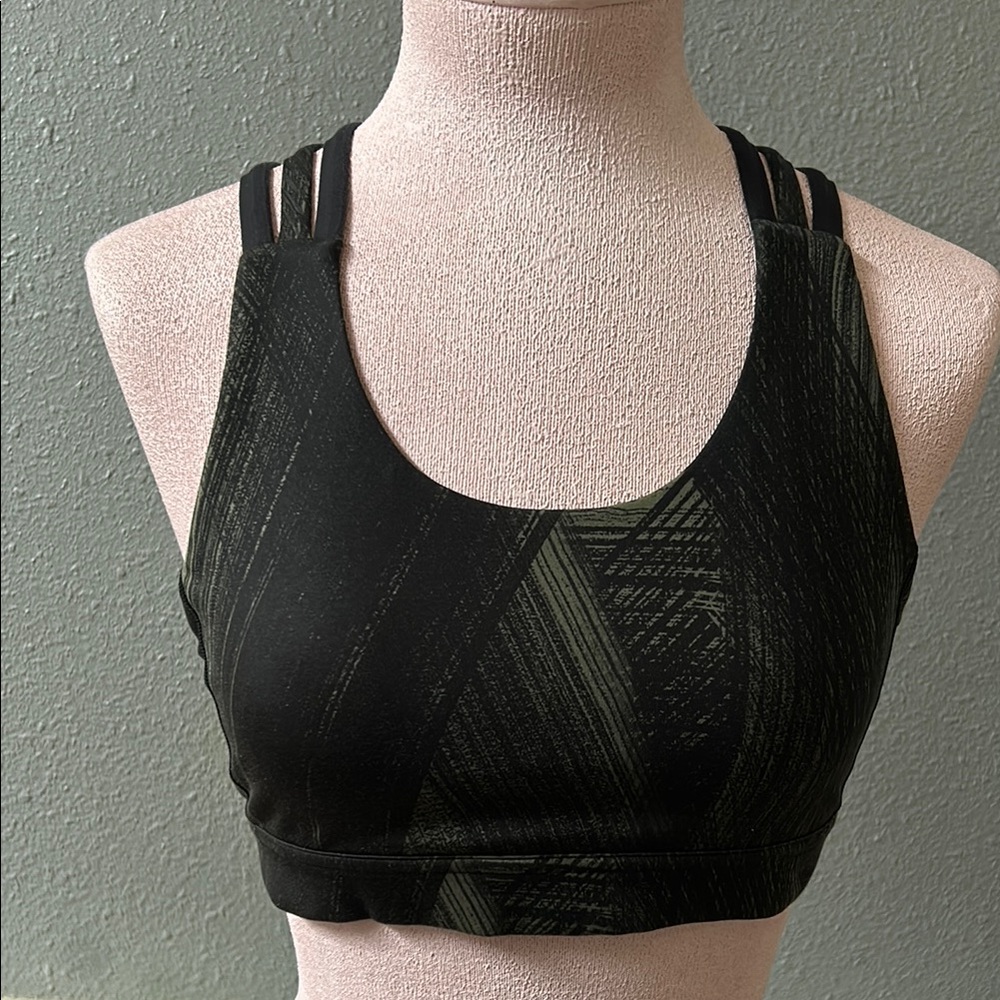 Lululemon Black Geometric Sports Bra